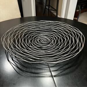 NEW Z Gallerie Antique Bronze Wrought Iron Spiral Wall Tabletop Sculpture Bowl